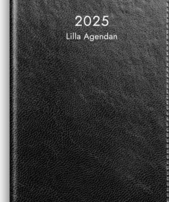 Kalender 2025 Lilla Agendan svart konstläder