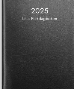 Kalender 2025 Lilla Fickdagboken svart plast