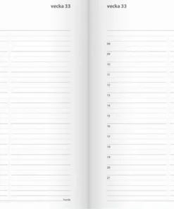 Kalender 2026 Liten Dagbok blått konstläder