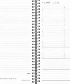 Kalender 2026 Liten Veckokalender Twist svart