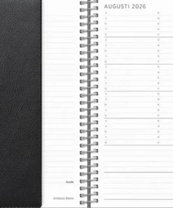 Kalender 2026 Liten Veckokalender Twist svart