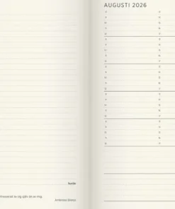 Kalender 2026 Liten Veckokalender Forma Deluxe brun