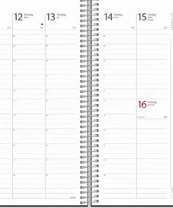 Kalender 2026 Noteringskalendern svart konstläder