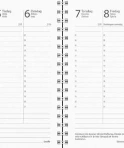 Kalender 2025 Prestige svart plast