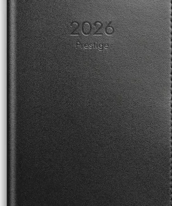 Kalender 2026 Prestige svart skinn