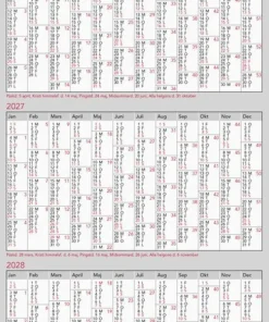 Kalender 2026 Årsblad