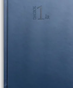 Kalender 2026 1-årsdagbok blått konstläder