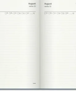 Kalender 2026 1-årsdagbok blått konstläder