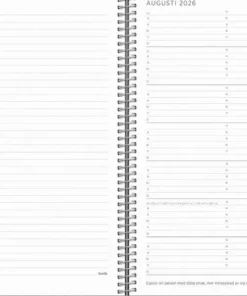 Kalender 2026 Stor Veckokalender Twist svart