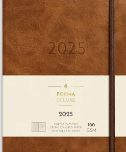 Kalender 2025 Stor Veckokalender Forma Deluxe brun