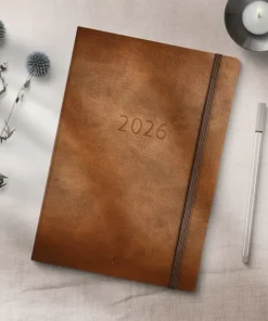 Kalender 2026 Stor Veckokalender Forma Deluxe brun