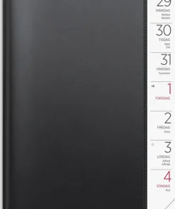 Kalender 2026 Stor Veckokalender svart plast
