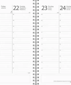 Kalender 2025-2026 Study A5 Textile rosa