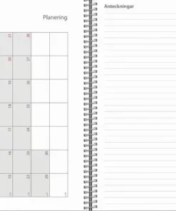 Kalender 2025-2026 Study A5 Twist svart