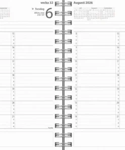Kalender 2026 Tidkalender svart kartong