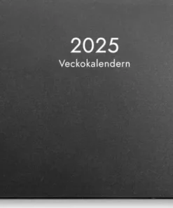 Kalender 2025 Veckokalendern svart plast