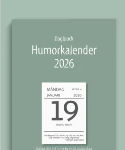 Kalender 2026 Väggplån med dagblock Humor