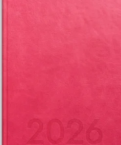 Kalender 2026 Weekly A5 rosa konstläder