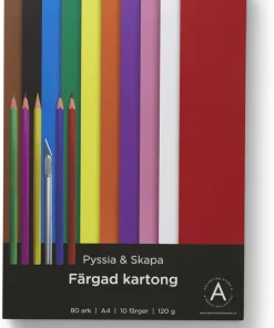 Kartong A4 120 gram 80 ark i olika färger