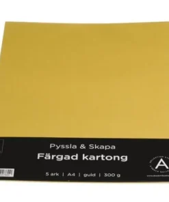 Kartong A4 300g 5 ark guld