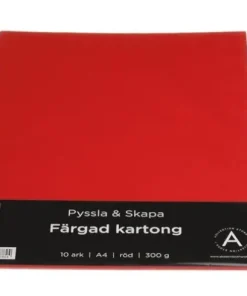 Kartong A4 300g 10 ark röd
