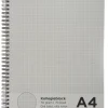 Kollegieblock A4 rutat - grå inlaga/vita linjer