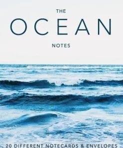 Kort dubbelvikta 20st me kuvert i aks The Ocean
