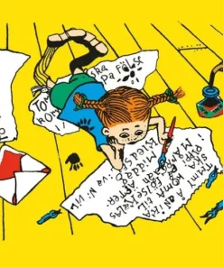Kort Pippi Långstrump - skriver