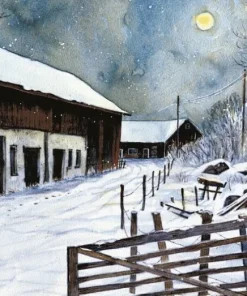 Kort Räv i månsken