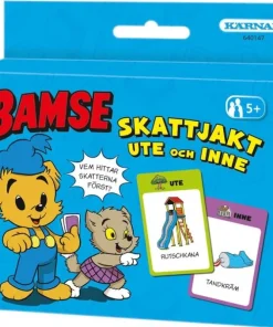 Kortspel Bamse skattjakt, ute och inne