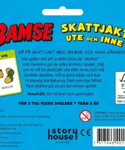 Kortspel Bamse skattjakt, ute och inne
