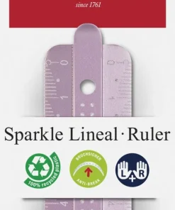 Linjal 15cm Anti-break lila, rosa, turkos
