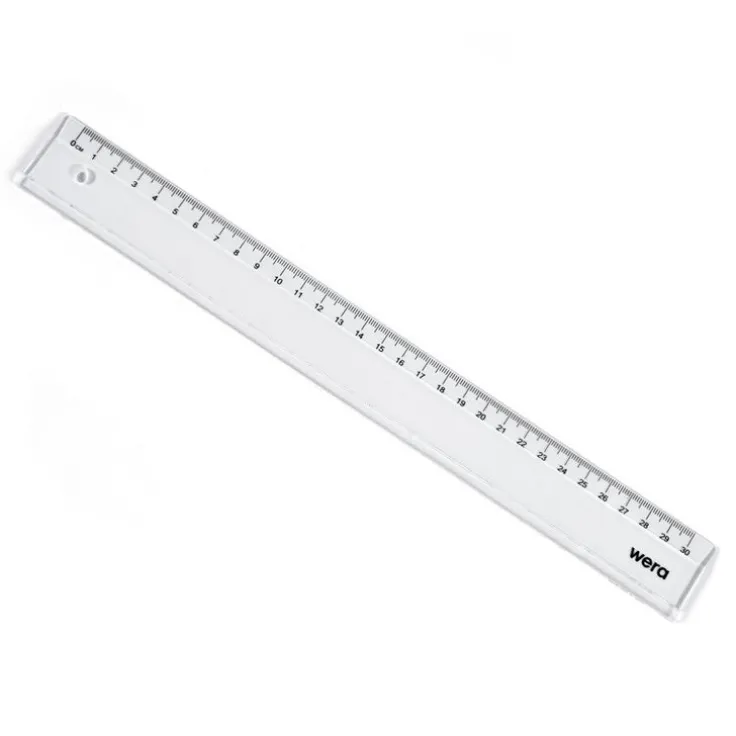 Linjal 30cm transparent
