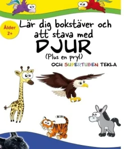 Lär dig bokstäver och att stava - med djur och Supertuben Tekla