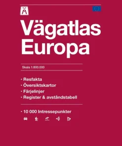 M Vägatlas Europa Skala 1:800 000