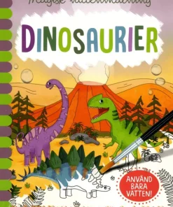 Magisk vattenmålning. Dinosaurier