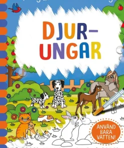 Magisk vattenmålning. Djurungar