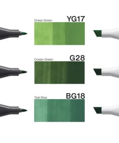Marker Copic Classic Designer Collection 3-pack - Evergreen tints