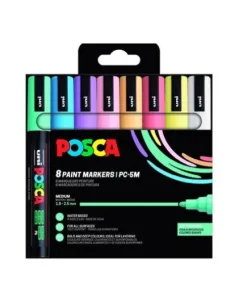 Marker Posca PC-5M 8 pastellfärger