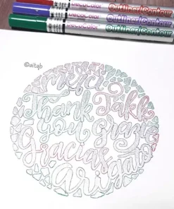 Markerpenna DecoColor Color Outliner röd/silver
