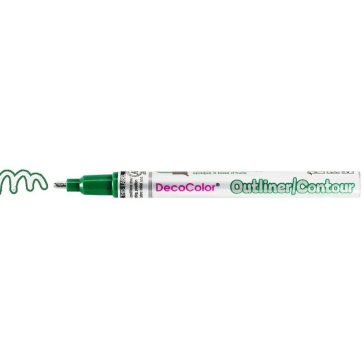 Markerpenna DecoColor Color Outliner grön/silver