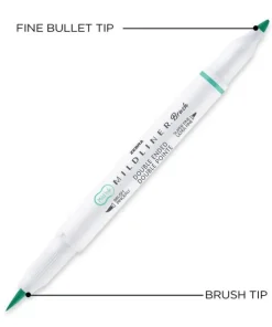 Markerpenna Zebra Mildliner Brush 10 färger
