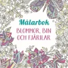 Målarbok : Blommor, bin och fjärilar
