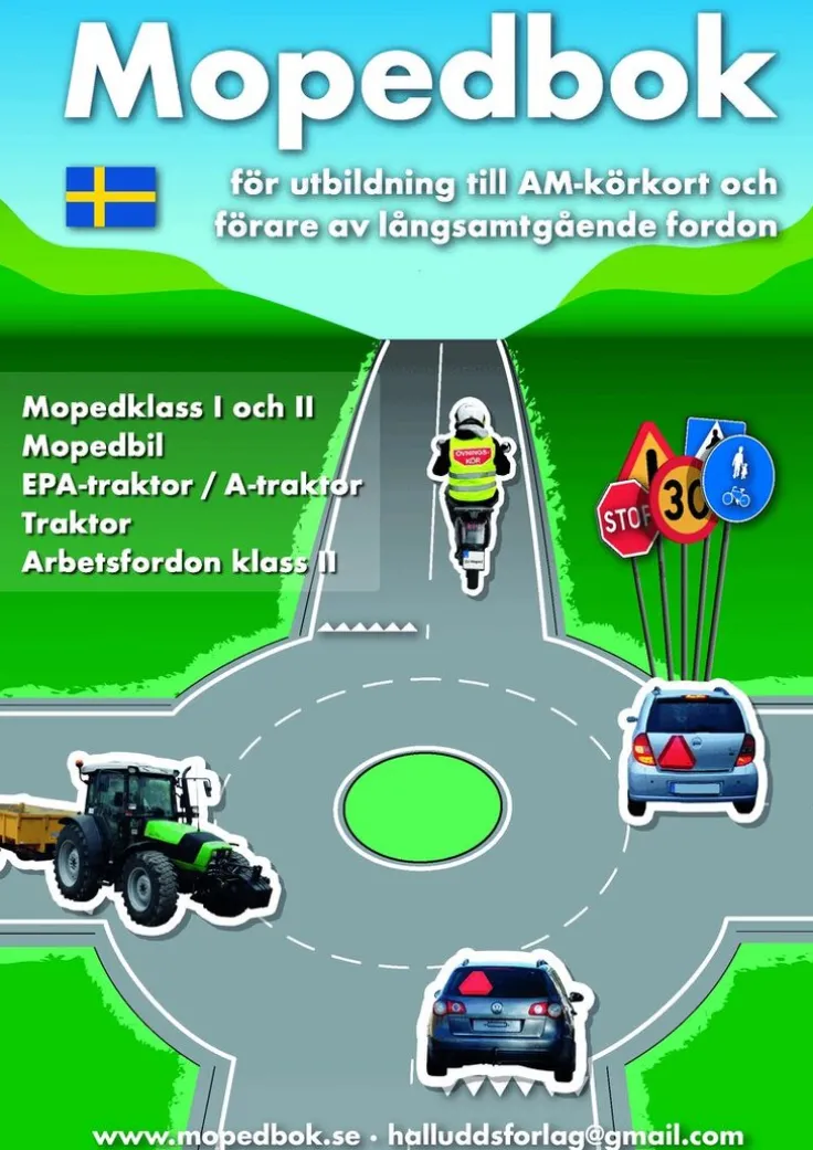 Mopedbok för utbildning till AM-körkort och förare av långsamt gående fordon