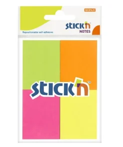 Notisblock Stick'n 38x50mm 4 neonfärger