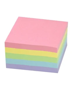 Notisblock 9x9cm limmad pastell