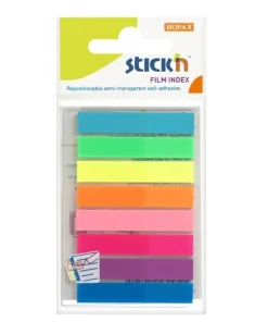 Notisflik Stick'n 45x8mm plast 8 färger neon