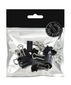 Pappersklämma 19mm 10 st svart