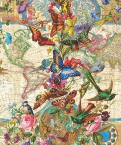 Pussel 3000 bitar - Flora & Fauna World Map