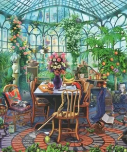 Pussel 500 bitar - Greenhouse Mornings